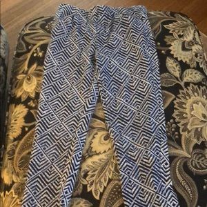 Chevron navy and white tucker Tate pants